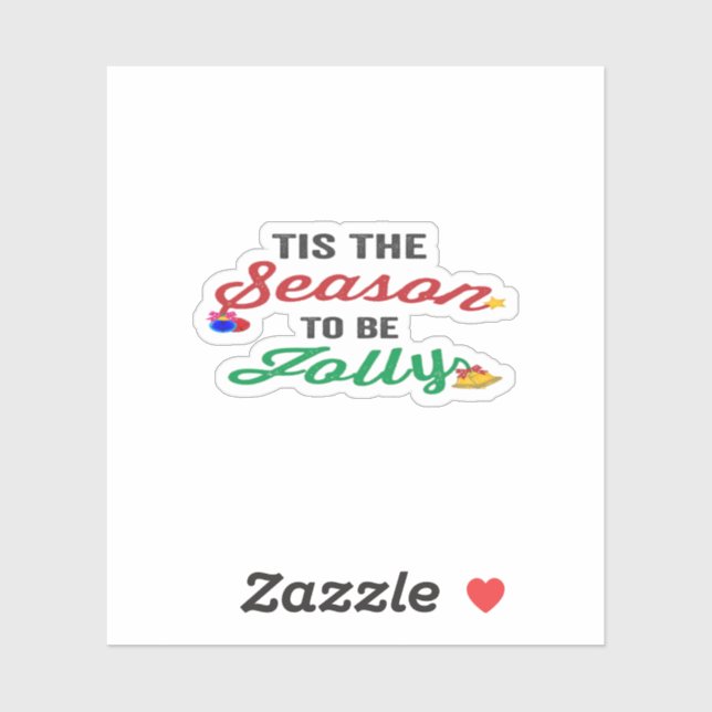Adesivo Tis The Season To Be Careful Classic Stickers (Folha)