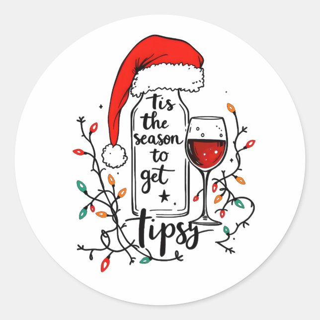 Adesivo 'Tis The Season to Get Tipsy  (Frente)