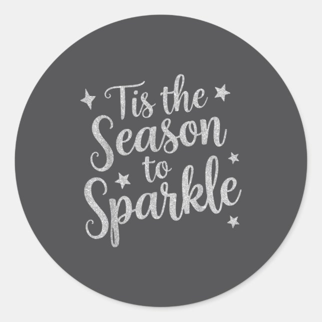 Adesivo Tis The Season To Sparkle Christmas Xmas Holiday  (Frente)