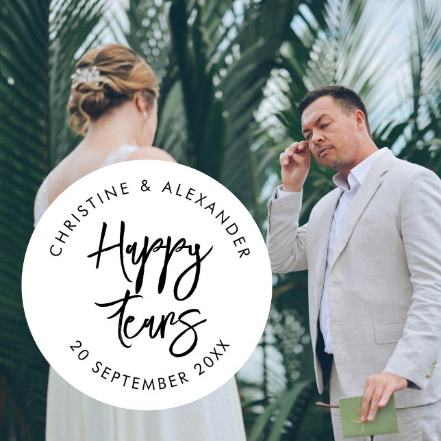 Adesivo Tissues for Your Happy Tears Wedding Sticker | Min (Criador carregado)