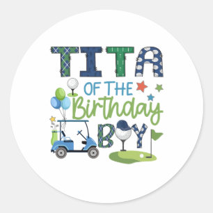 Adesivo Tita Do Menino Do Aniversário Buraco Em Um Esporte