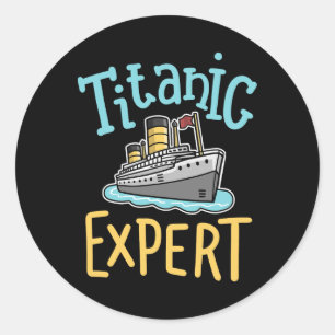 Adesivo Tita RMS Engraçado Especialista Retro Navio de Cru