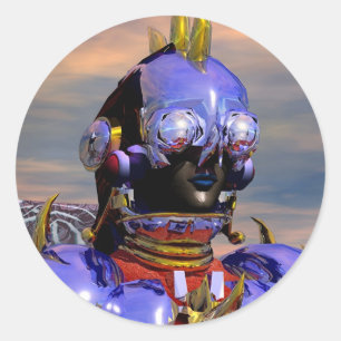 Adesivo TITAN CYBORG PORTRAIT Blue Science Fiction,Scifi