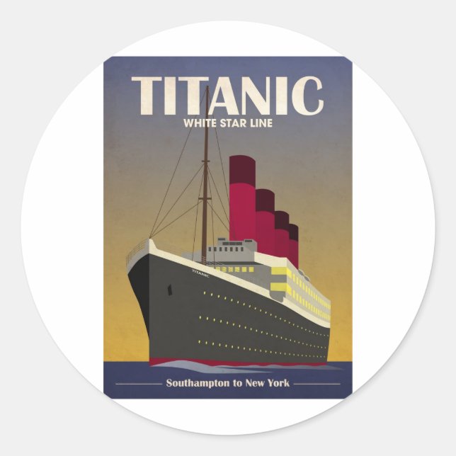 Adesivo Titanic Ocean Liner Art Deco Impressão (Frente)