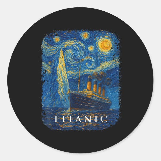 Adesivo Titanic Van Gogh Starry Night (Frente)