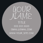 Adesivo Titânio Mão Livre Simples<br><div class="desc">Legal,  elegante e design mínimo. Cinza.</div>