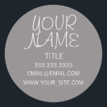 Adesivo Titânio Mão Livre Simples<br><div class="desc">Legal,  elegante e design mínimo. Cinza.</div>