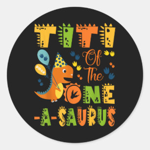 Adesivo Titi Do primeiro aniversario Um-Surus Dinossaur Pa