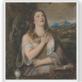 Adesivo Titian (Tiziano Vecellio) - A Penitente Magdalene