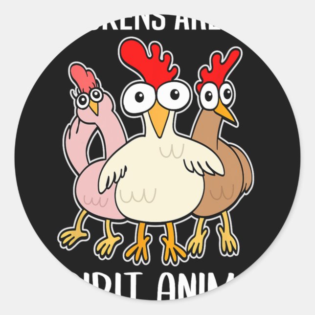 Adesivo Titular de Frango de Desenho Animado Galinhas Anim (Frente)
