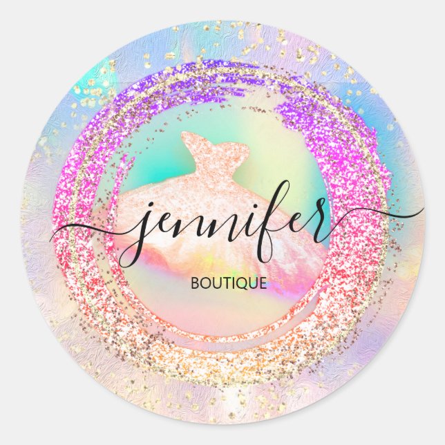 Adesivo Titular do Compro de Boutique Professional Glitter (Frente)