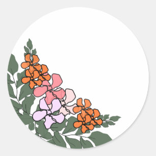 Adesivo Título: Colorful Floral Sticker