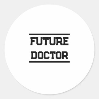 Adesivo Título Médico Futuro Design de Texto Mínimo