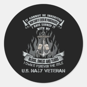 Adesivo Título para sempre próprio veterano naval militar