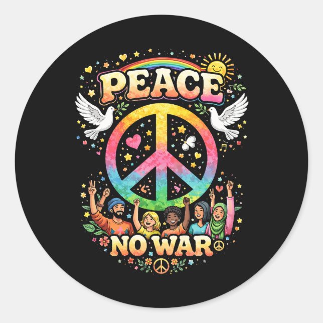 Adesivo Título: Paz Sobre a Guerra (Frente)