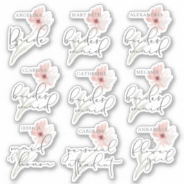 Adesivo Título Personalizado do Partido Bridal do Casament