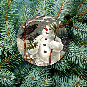 Adesivo título: Sr. Snowman e Sr. Crow