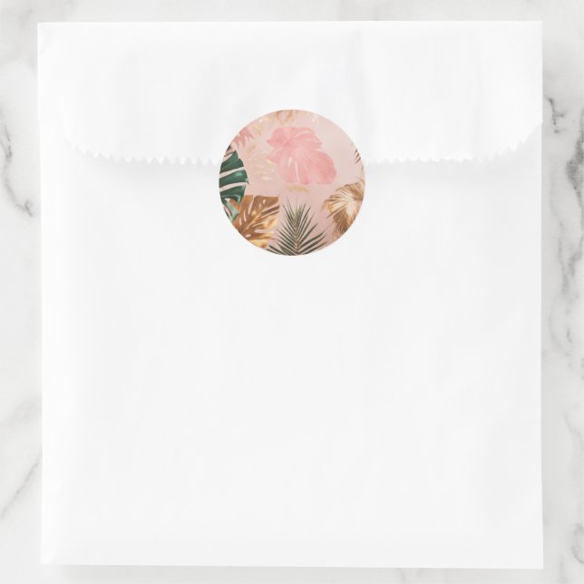 Adesivo Título: Vintage Tropical Elegance Stickers (Bolsa)