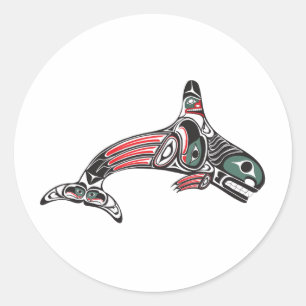 Adesivo Tlingit Killer Whale & Eagle