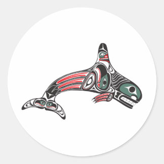 Adesivo Tlingit Killer Whale & Eagle