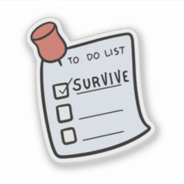 Adesivo To-Do List: Survive