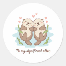 Adesivo To My Significant Otter Cute Couple Holding Hands