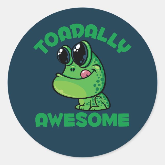 Adesivo Toad de Cartoon Feliz e Incrível (Frente)