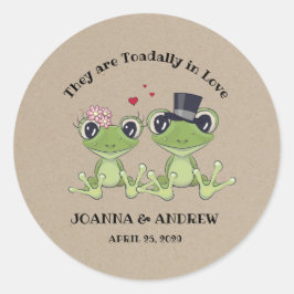 Adesivo ©Toadly in Love Rustic Sapo Casamento