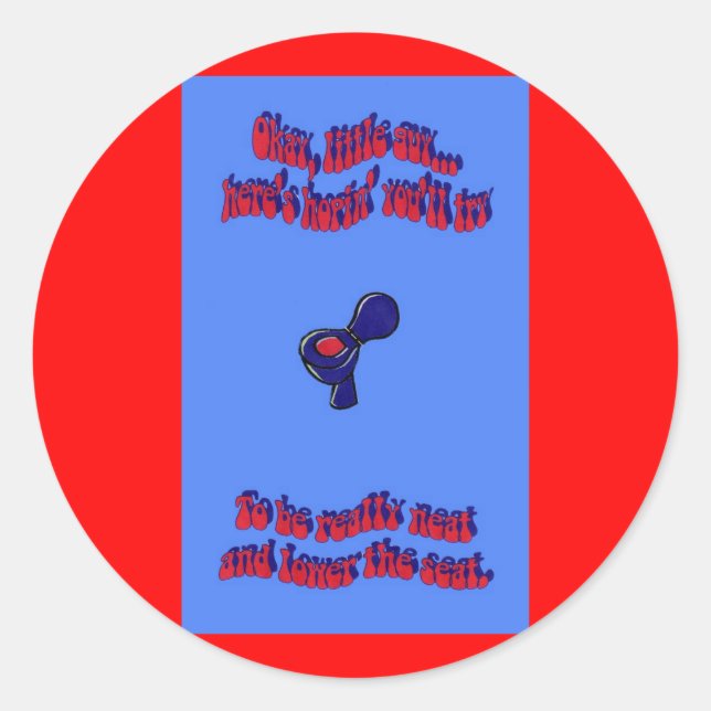 Adesivo Toalete que treina 105 (Frente)