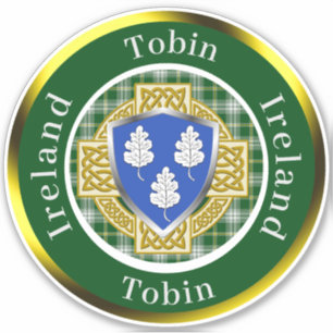 Adesivo Tobin Irish Shield/Celtic Cross Personalizado