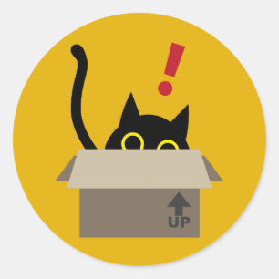 Adesivo TOC! Gato Engraçado num Vinheta de Ensino