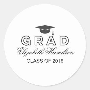 Adesivo Toca do Graduação Preto e Branco Festa de Graduaçã