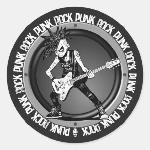 Adesivo Toca Violão de Rock Punk Músico Legal Rocker