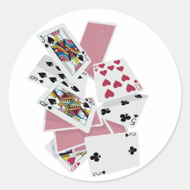 Adesivo Tocando Cartões - Jogar Para Ganhar - Charmes Sort (Frente)