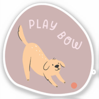 Adesivo Tocar arco ilustrado bonito no outono do cão