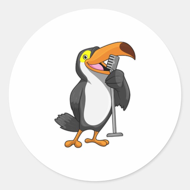 Adesivo Tocar em Música com Microfone (Frente)