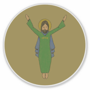 Adesivo Tocar Jesus Vintage com desconforto (Dourado)