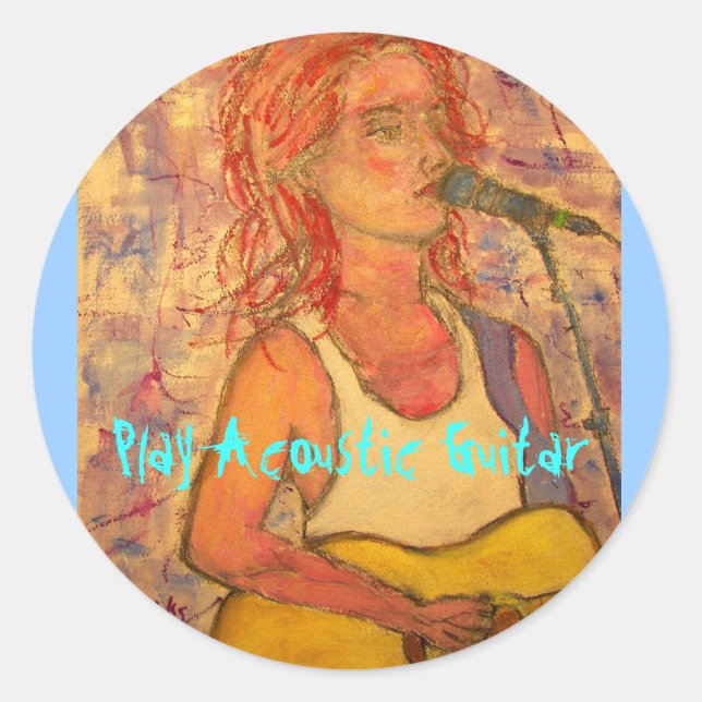 Adesivo Tocar Violão Acústico (Frente)