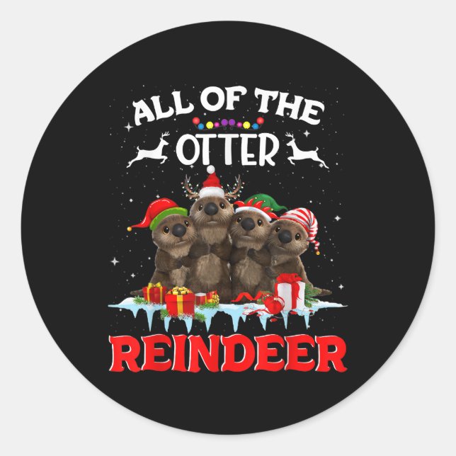 Adesivo Toda A Outra Reindeer Engraçada Outro Natal (Frente)