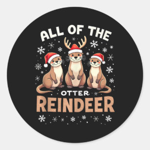 Adesivo Toda A Outra Reindeer Xmas Santa Hat Engraçado Chr