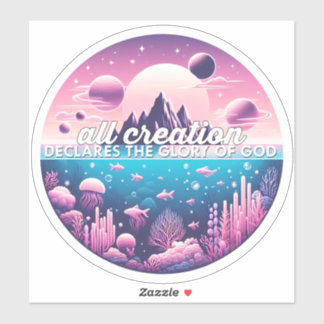Adesivo Toda Criação Declara a Glória de Deus