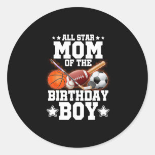 Adesivo Toda Estrela Mãe Do Menino Do Aniversário Sketll F