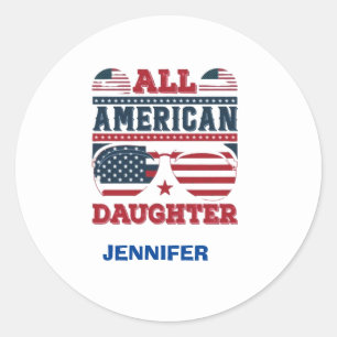 Adesivo Toda filha americana, 4 de julho