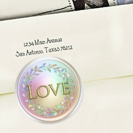 Adesivo Toda iniciais Coroa Perolada de Amor Dourada