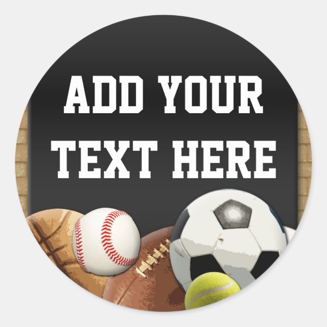 Adesivo Todas as Esportes Estrelas - Bolas Personalizadas (Frente)
