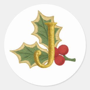 Adesivo TODAS AS INICIAIS Bordados Parecem Holly Berries