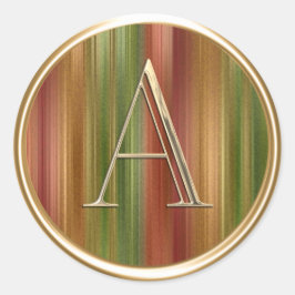 Adesivo TODAS AS INICIAIS Douradas Monograma em faixas de 