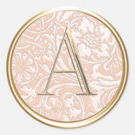 Adesivo TODAS AS INICIAIS Dourado Monograma no Padrão de P