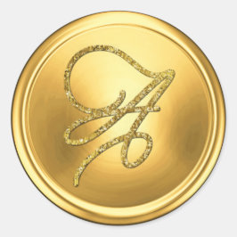 Adesivo TODAS AS INICIAIS Monograma de Letra Gold Dourado 