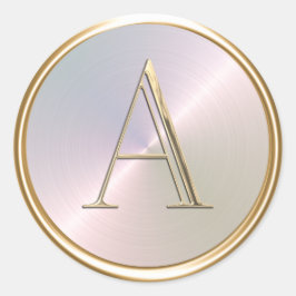 Adesivo Todas as iniciais Monograma Dourado no Arco-íris